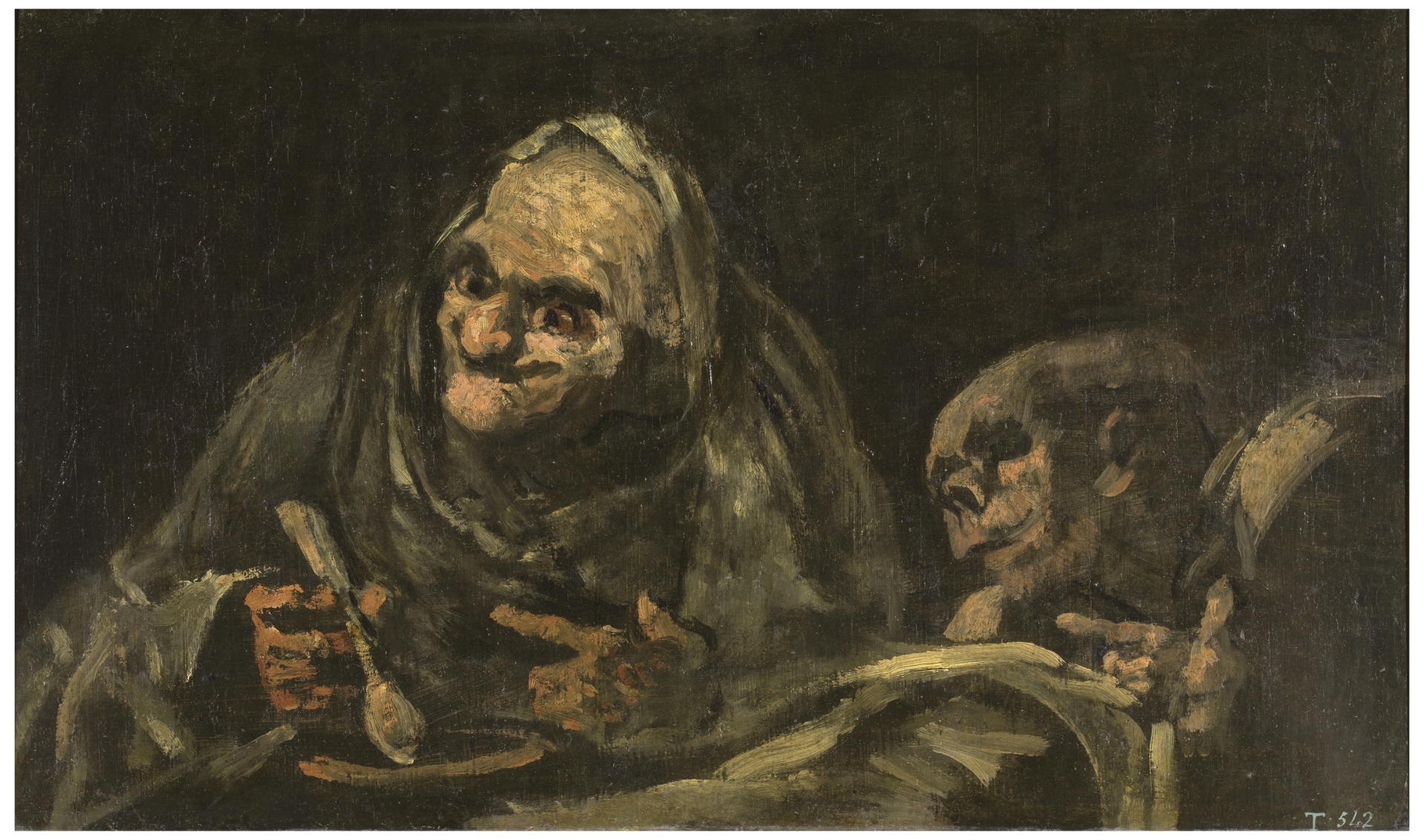 Dos viejos comiendo
